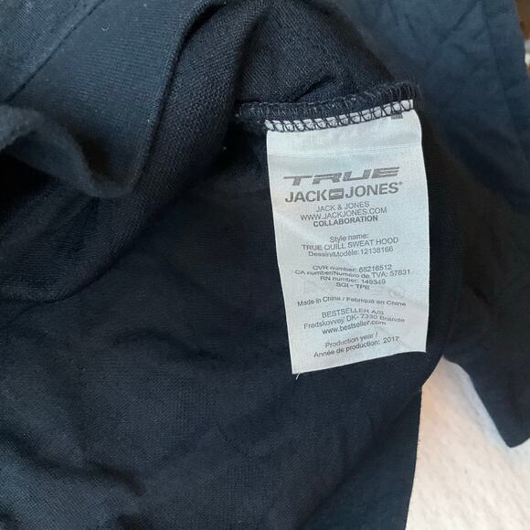 JACK & JONES Men Long Sleeve Turtleneck Hooded Half Zip Sweatshirt size S, Blue - Picture 7 of 8